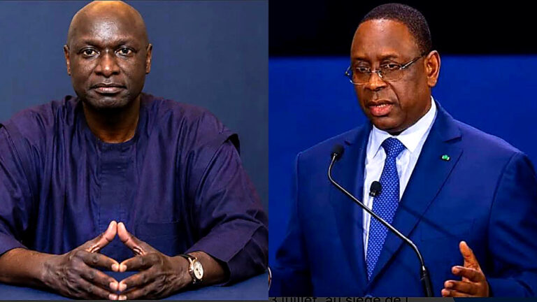 De gauche à droite, l'ougandais Olara Otunnu et Macky Sall