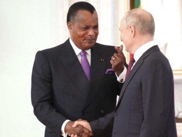 Denis sassou Nguesso et Vladimir poutine à Moscou en 09.2025