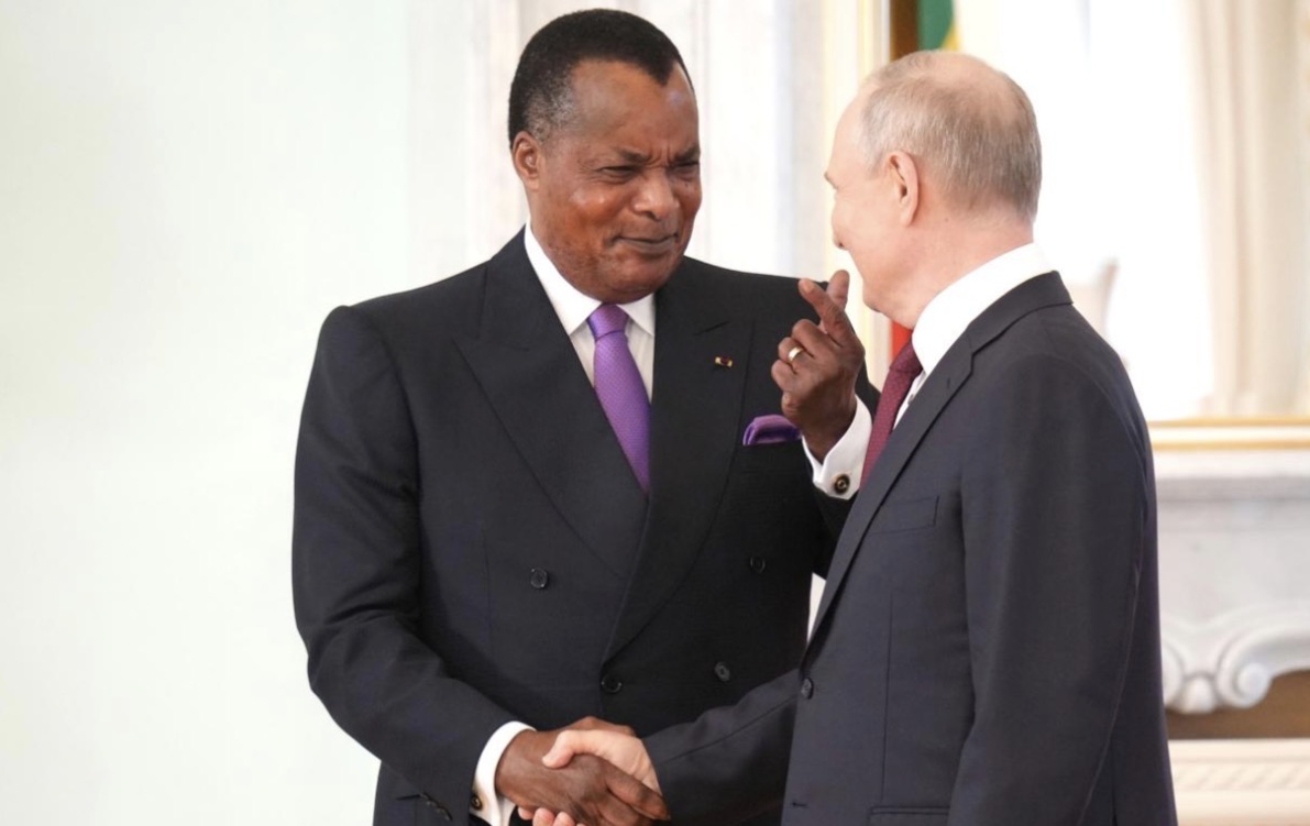 Denis sassou Nguesso et Vladimir poutine à Moscou en 09.2025