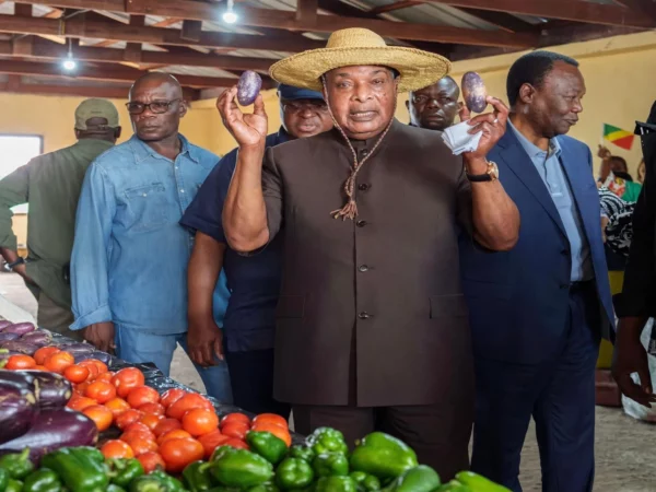 Le président Denis Sassou Nguesso lors du lancement de la foire le 05.08.2026.