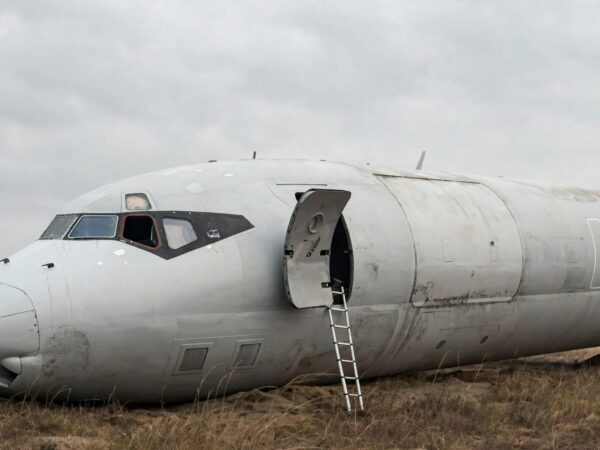 Image d'un d'avion cargo accidenté en RDC. Source  APAnews