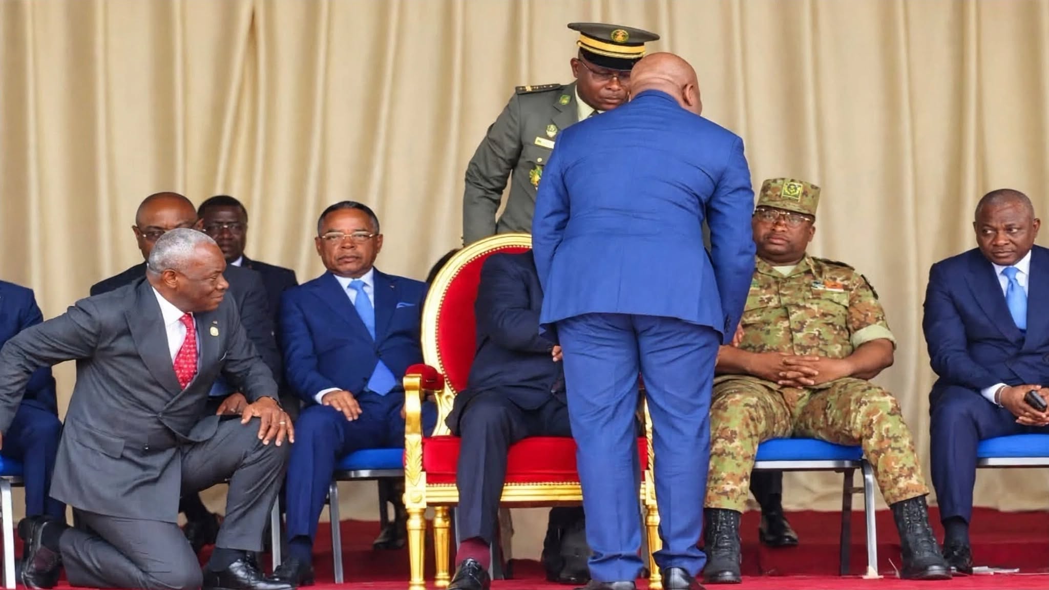 L'image du premier ministre Anatole Collinet Makosso et Président Denis sassou Nguesso -Brazzaville le 09.10.2026